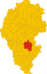 Posizione del comune di Vicenza all'interno dell'omonima provincia