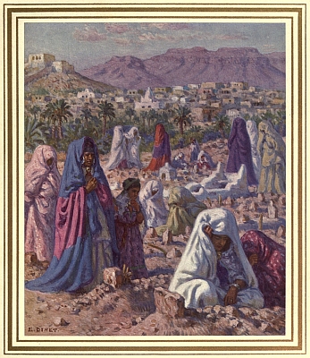 Illustration: The Friday Visit of Moslems to the Cemetery.