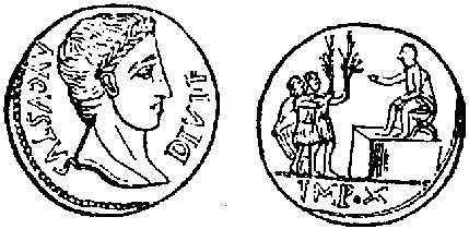 Aureus of Augustus Caesar.
