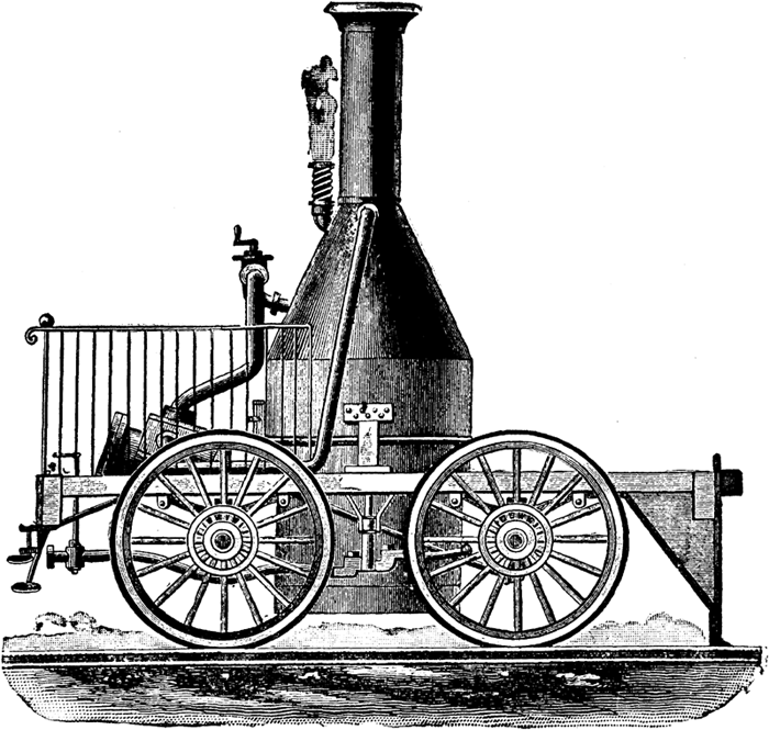 THE "BEST FRIEND," FIRST LOCOMOTIVE BUILT IN
AMERICA. BUILT BY PETER COOPER.